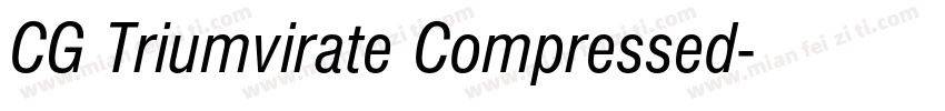 CG Triumvirate Compressed字体转换